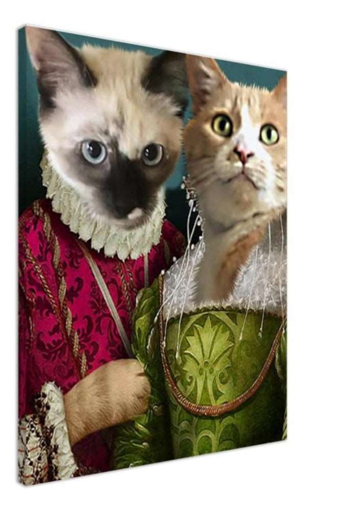 Noble Couple Custom Pet Portrait