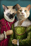 Noble Couple Custom Pet Portrait Premium Poster
