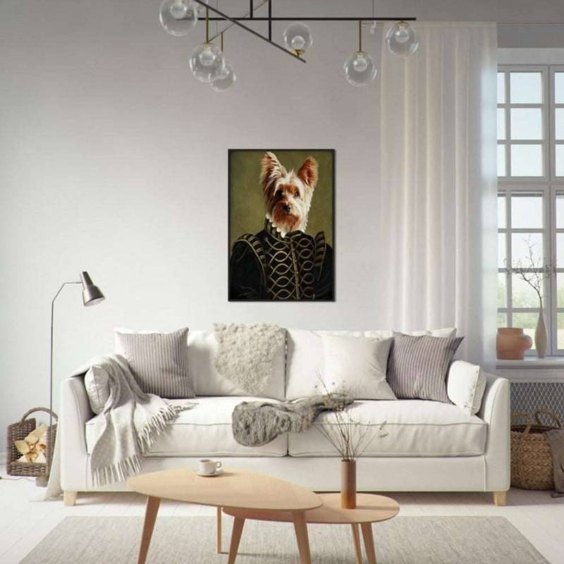 Lord Custom Pet Portrait Framed Poster Black