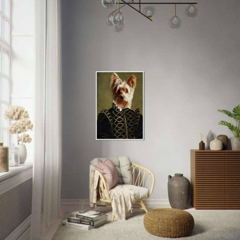 Lord Custom Pet Portrait Framed Poster White