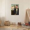 Pet portrait in cozy children's playroom