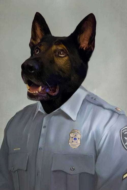 Officer Custom Pet Portrait