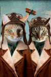 Pilot couple Custom Pet Portrait