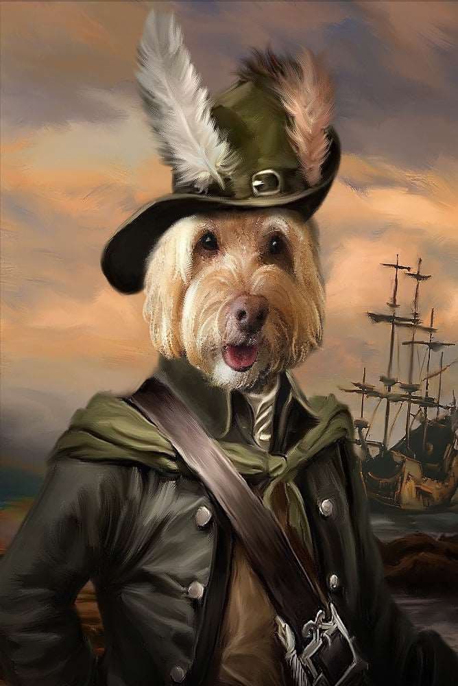 Pirate Custom Pet Portrait Premium Poster