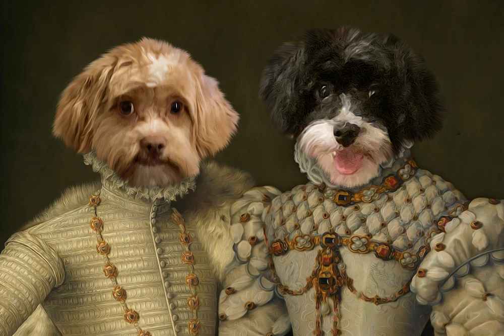 Prince and Princess Custom Pet Portrait