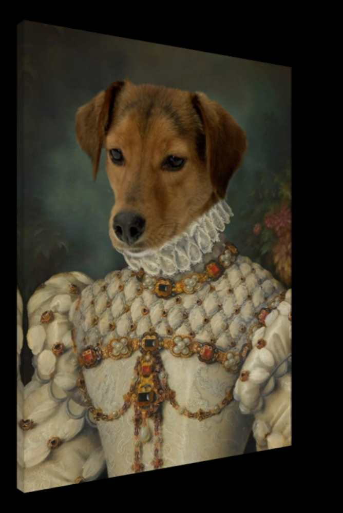 Princess Custom Pet Portrait Canvas