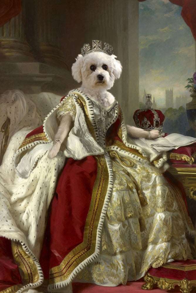 Queen Victoria Custom Pet Portrait Premium Poster