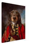 Regiment Officer Custom Pet Portrait Canvas