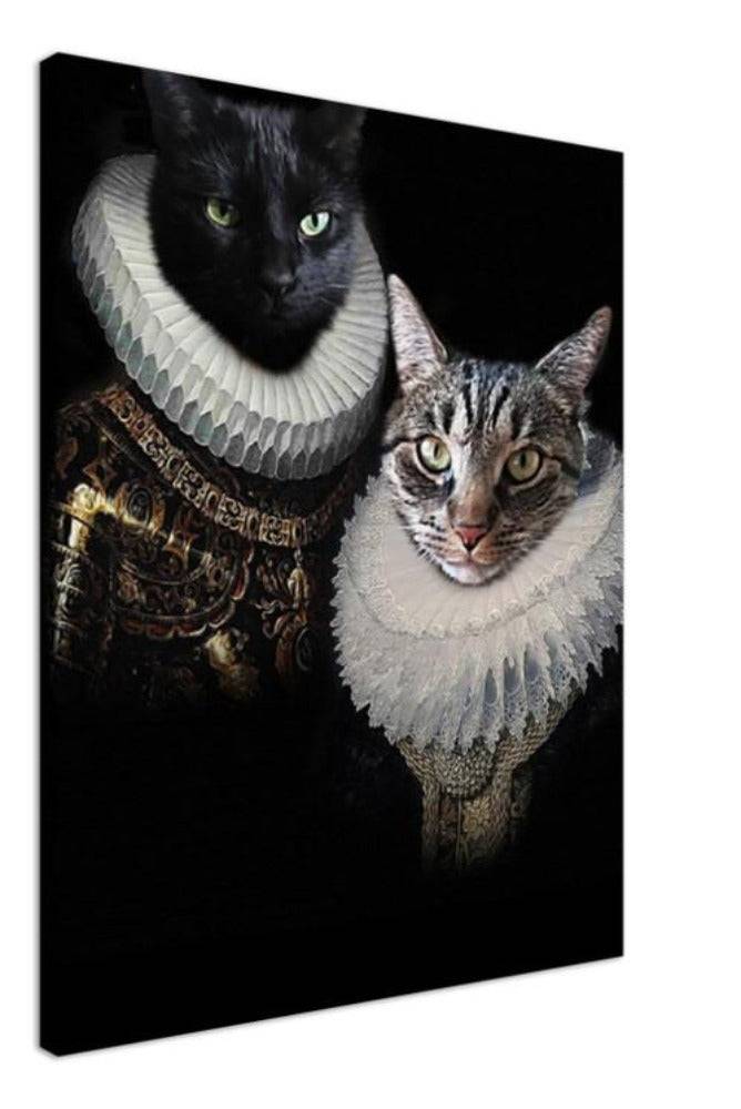 Renaissance Couple Custom Pet Portrait Canvas