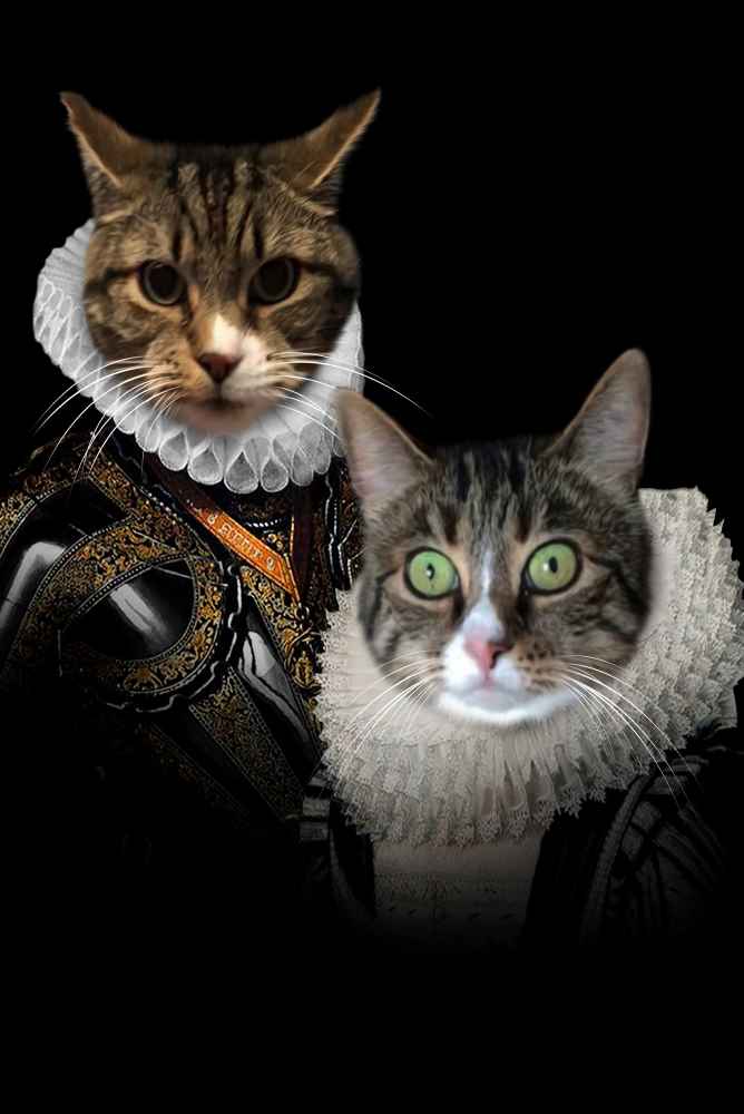 Renaissance Couple Custom Pet Portrait