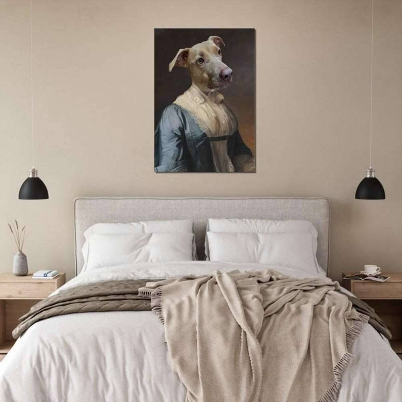 Royal Aristocrat Custom Pet Portrait Framed Poster White