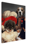 Canvas print of royal couple pet portrait