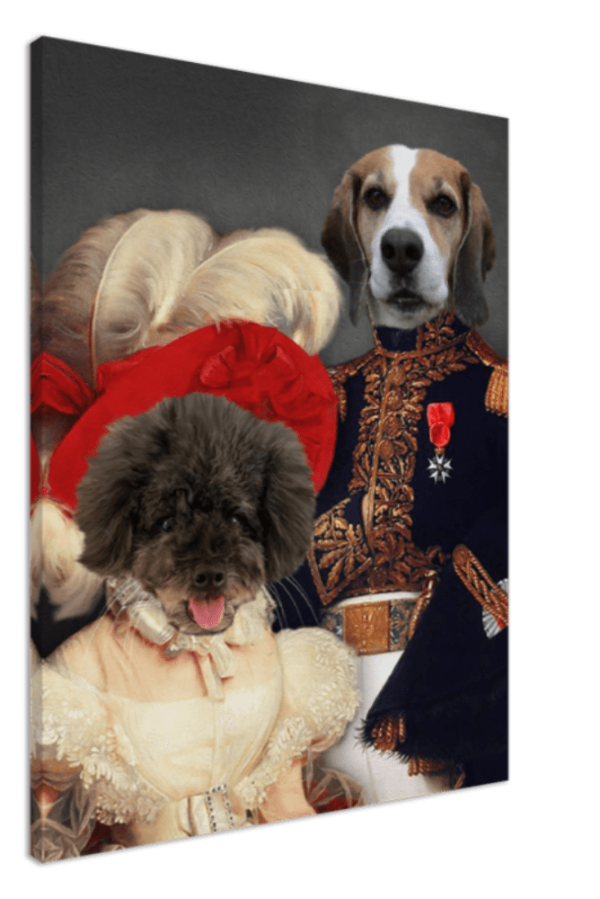 Royal Couple Custom Pet Portrait