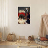 Pet portrait in a cozy children's room setting