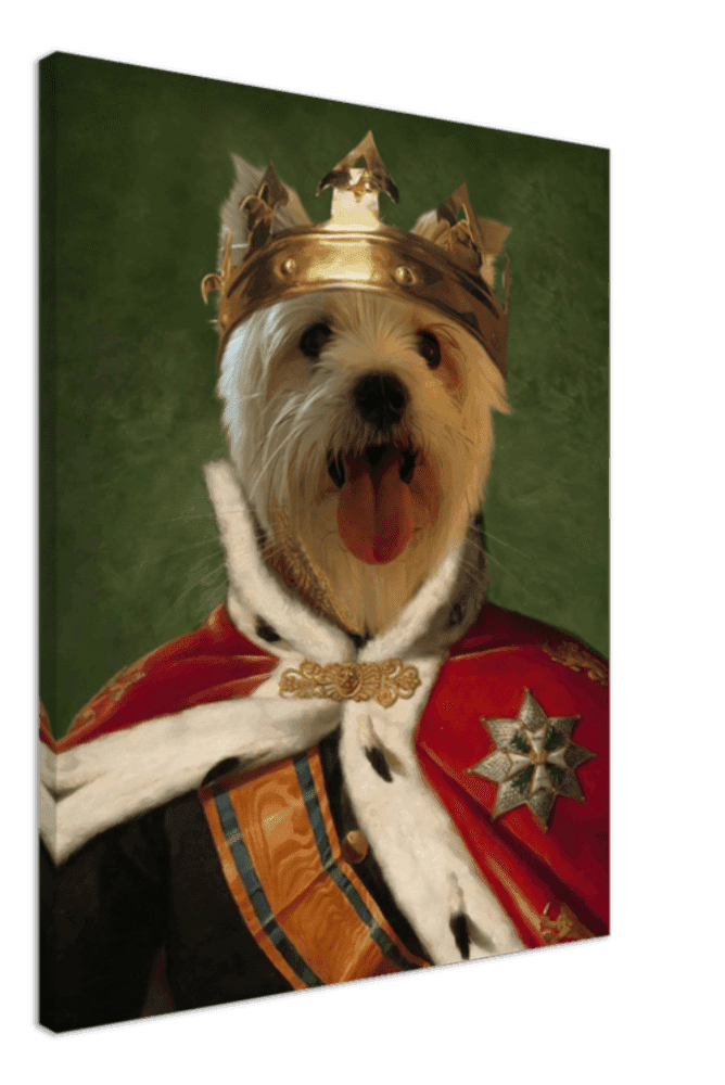 Royal King Custom Pet Portrait Canvas