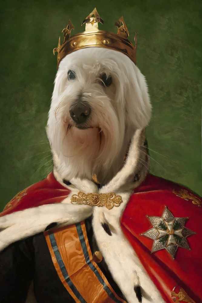 ロイヤルキングカスタムペット肖像画-あなたのペットの陛下をキャプチャ