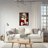Santa Custom Pet Portrait Framed Poster Black