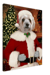 Santa Custom Pet Portrait Canvas