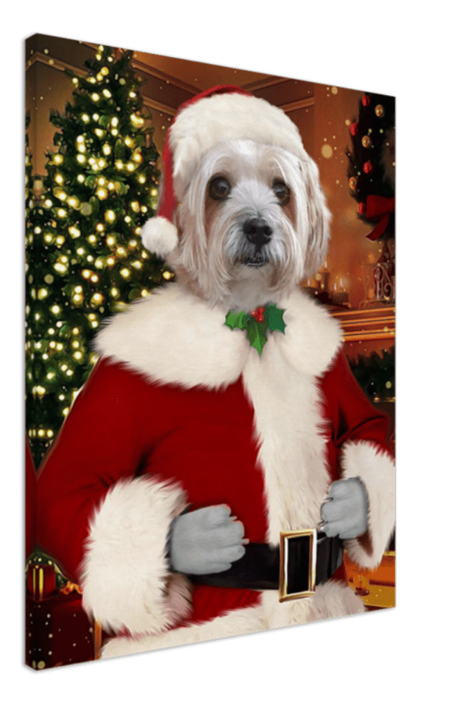 Santa Custom Pet Portrait Canvas