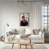 Scottish bagpiper pet portrait in living room