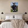 Bedroom decor with Scottish Highlander dog portrait