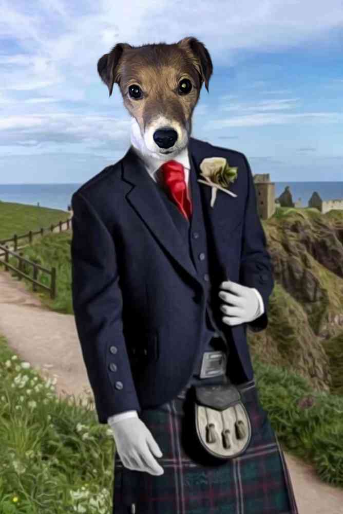 Scottish Highlander Custom Pet Portrait