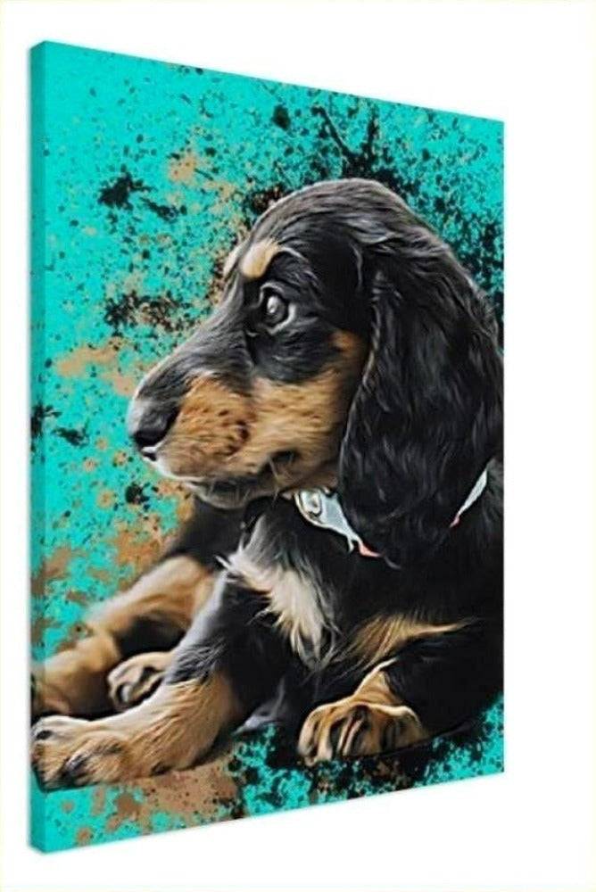 Splatter Art Custom Pet Portrait