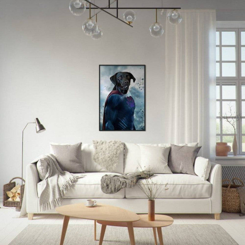 Superpaw Custom Pet Portrait Framed Poster Black