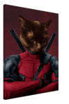 Canvas print of cat in superhero outfit