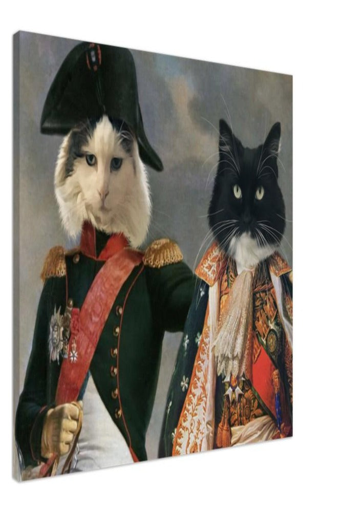 Tycoon Couple Custom Pet Portrait Canvas