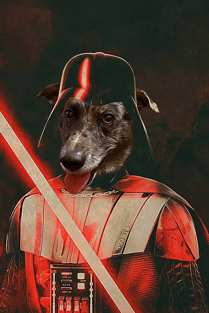 Vader Custom Pet Portrait Premium Poster